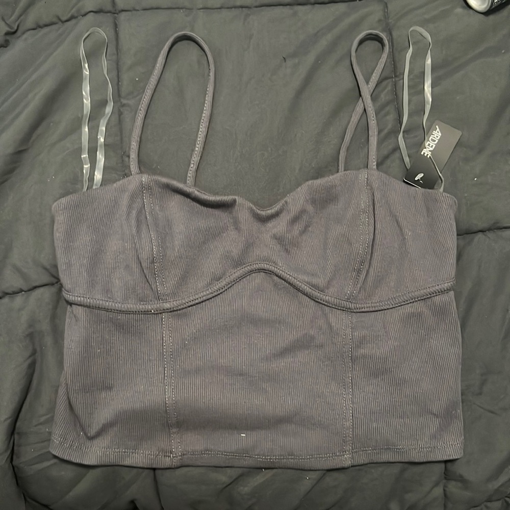 Ardene Size medium grey crop top